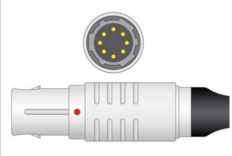 Siemens® Draeger® Compatible SpO2 Adapter Cable, 8 pins