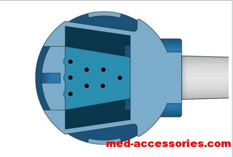 Datex-Ohmeda® OxyTip® OXY-ES3 Compatible SpO2 Adapter Cable