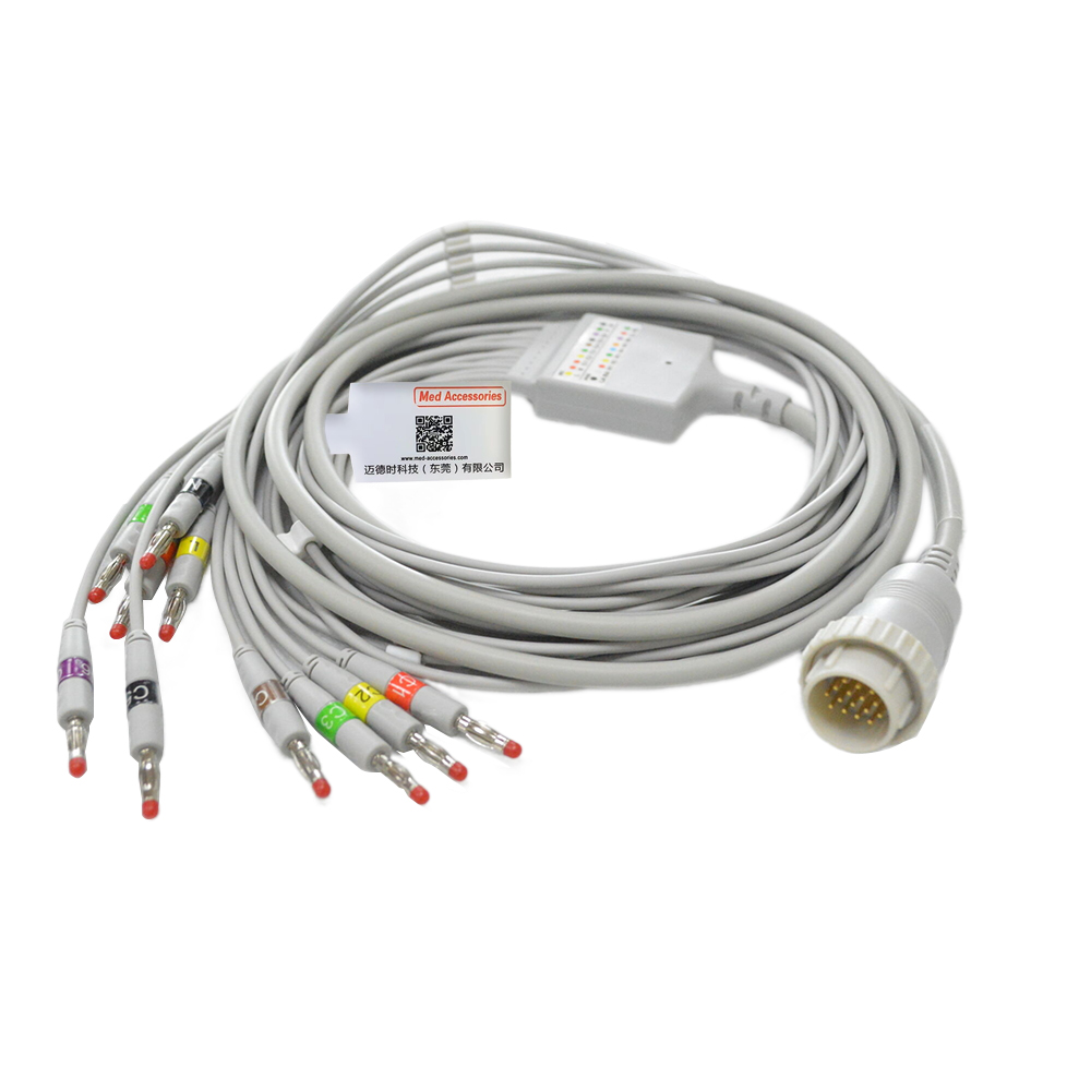 Kenz Compatible Direct-Connect EKG Cable