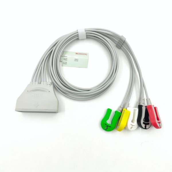 Philips Compatible ECG Leadwire 5 lead IEC Grabber