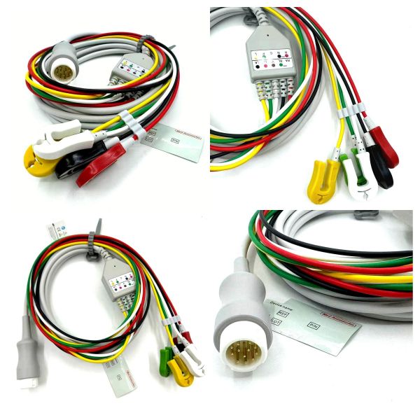 Compatible HP Hospital Use Manufacturer Monitor Medical Accessory 5 Leads Grabber ECG Cable