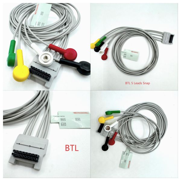 Manufacturer 5-Leads ECG Cable Snap  Monitor Accessory Medical Device Compatible BLT