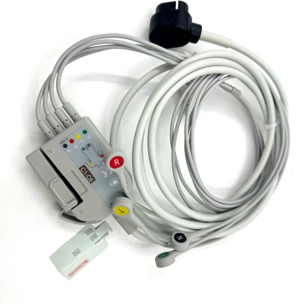 Med Accessories Hospital-Grade Class II Diagnostic EKG Cable 12-Lead Zoll Compatible Medical Alcohol Disinfecting RoHS Certified