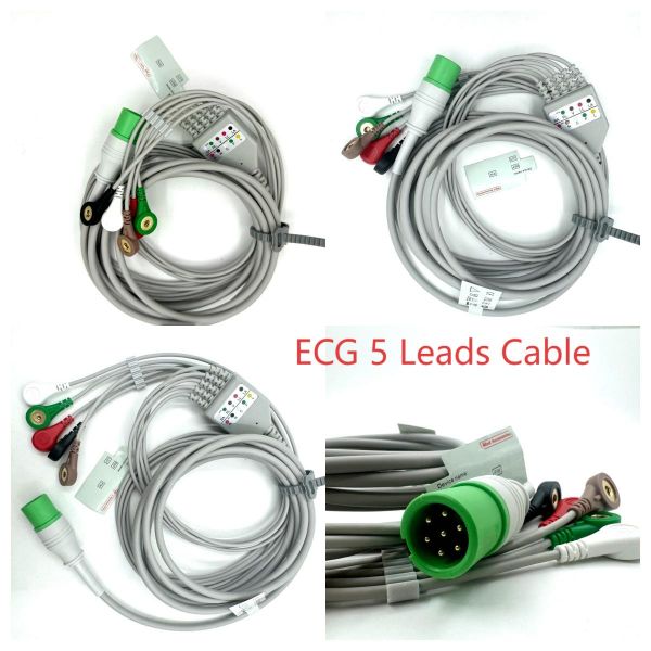 Hospital Use High Quality Factory Manufacturer Monitor Medical Accessory Compatible Mindray 5 Leads ECG Cable